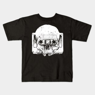 Retro Audio Skull Kids T-Shirt